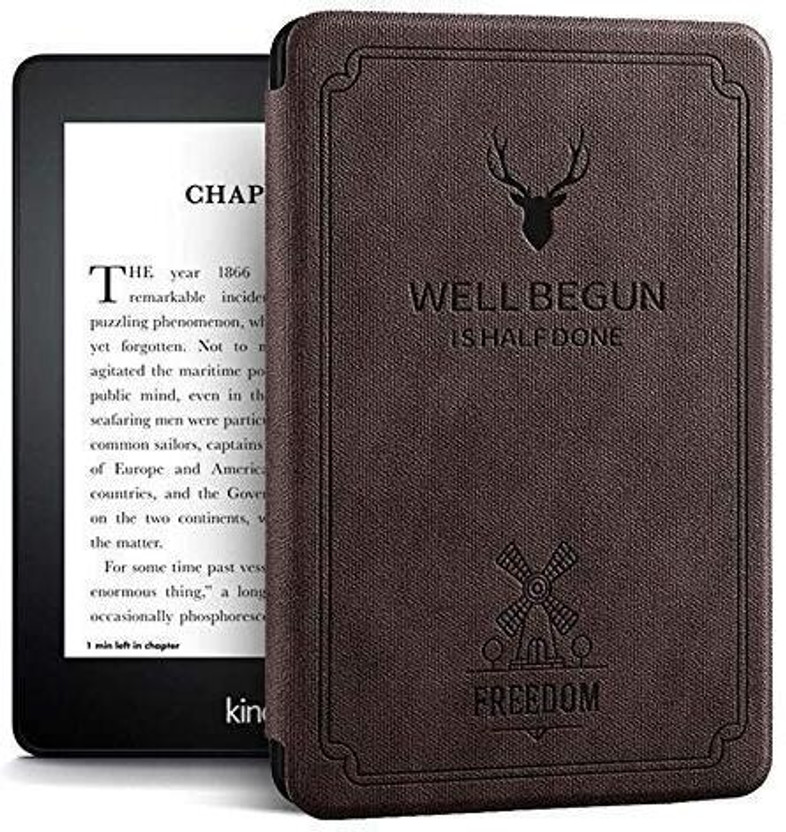 Proelite Flip Cover for Kindle Paperwhite 12th Gen 7 inch Case, Smart Deer Flip case Cover(Brown, Artificial Leather)