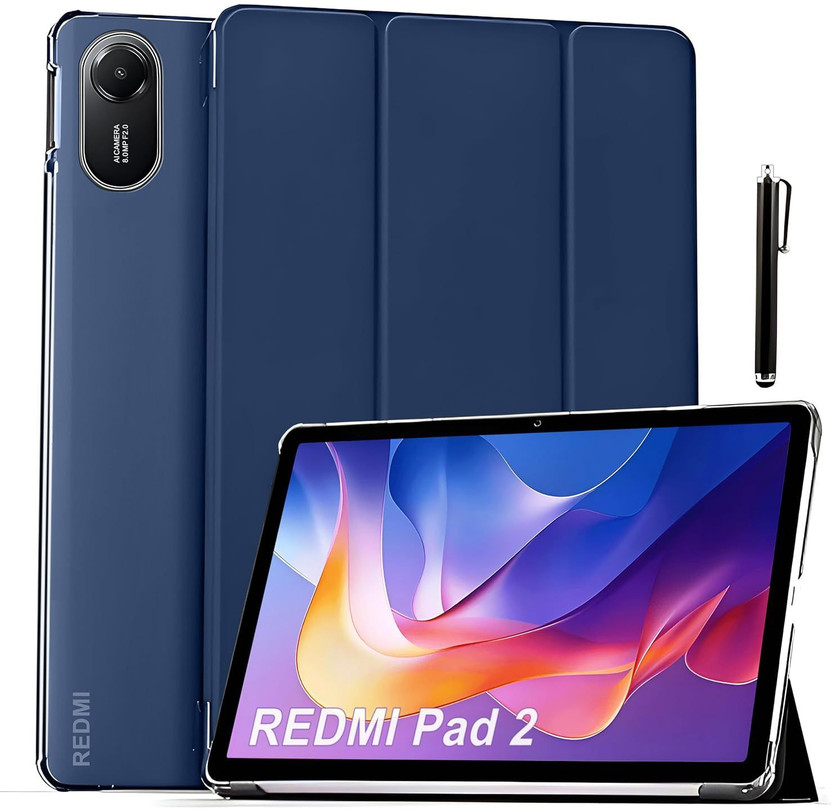 Proelite Flip Cover for Xiaomi Redmi Pad 2 11 inch Cover, Smart Flip Case Cover Translucent Back with Stylus Pen(Blue)