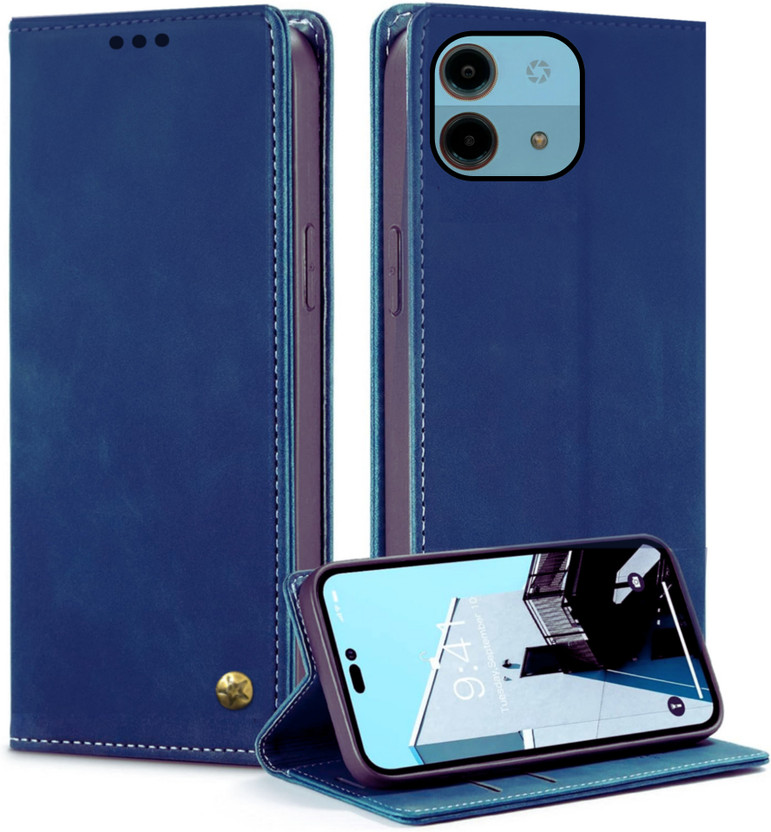 XSHIELD Front & Back Case for Ai Plus Nova 5G | Premium Business Series Wallet Flip Back Cover(Blue, Dual Protection, Rubber, Plastic, Pack of: 1)