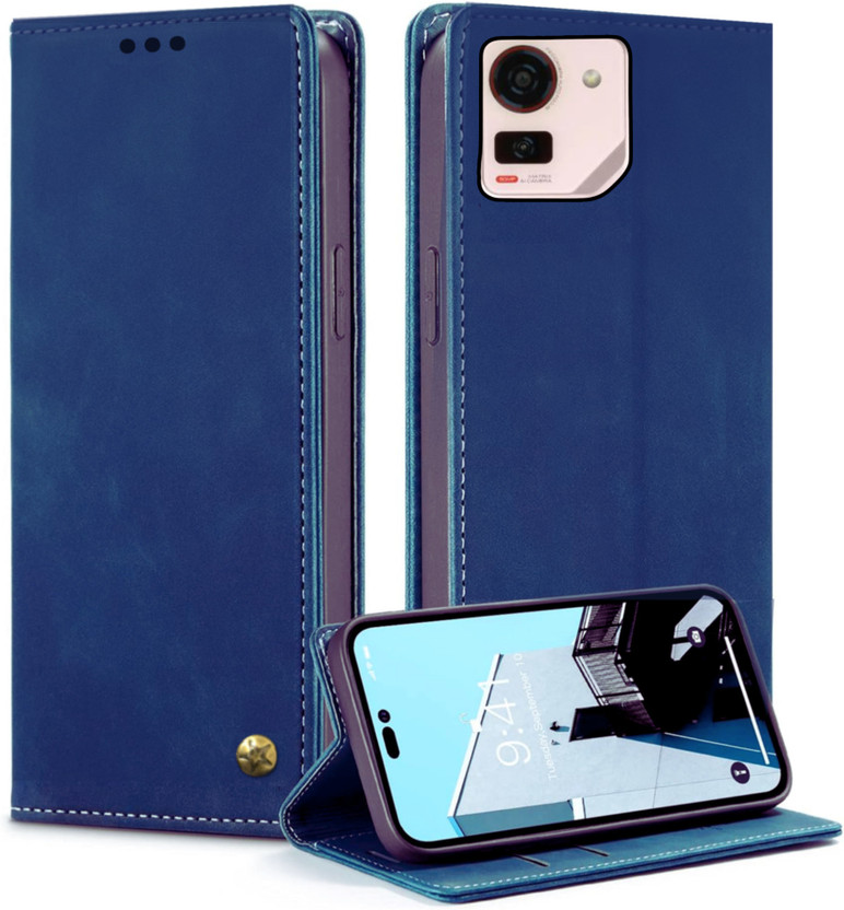 XSHIELD Front & Back Case for Ai Plus 5G | Premium Business Series Wallet Flip Back Cover(Blue, Dual Protection, Rubber, Plastic, Pack of: 1)