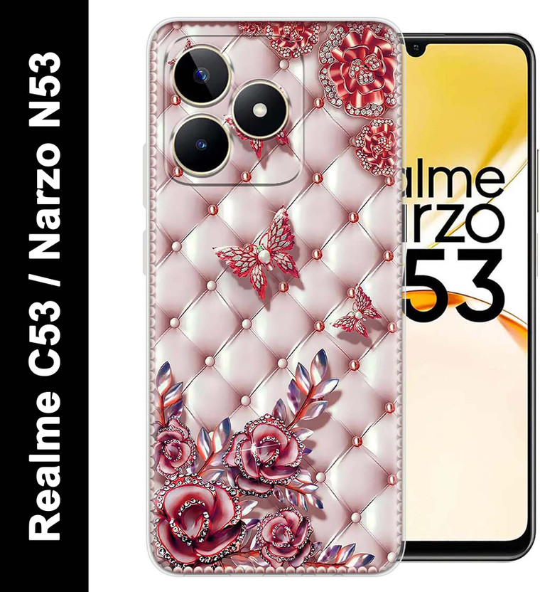 Fashionury Back Cover for Realme C53(Multicolor, Grip Case, Silicon, Pack of: 1)