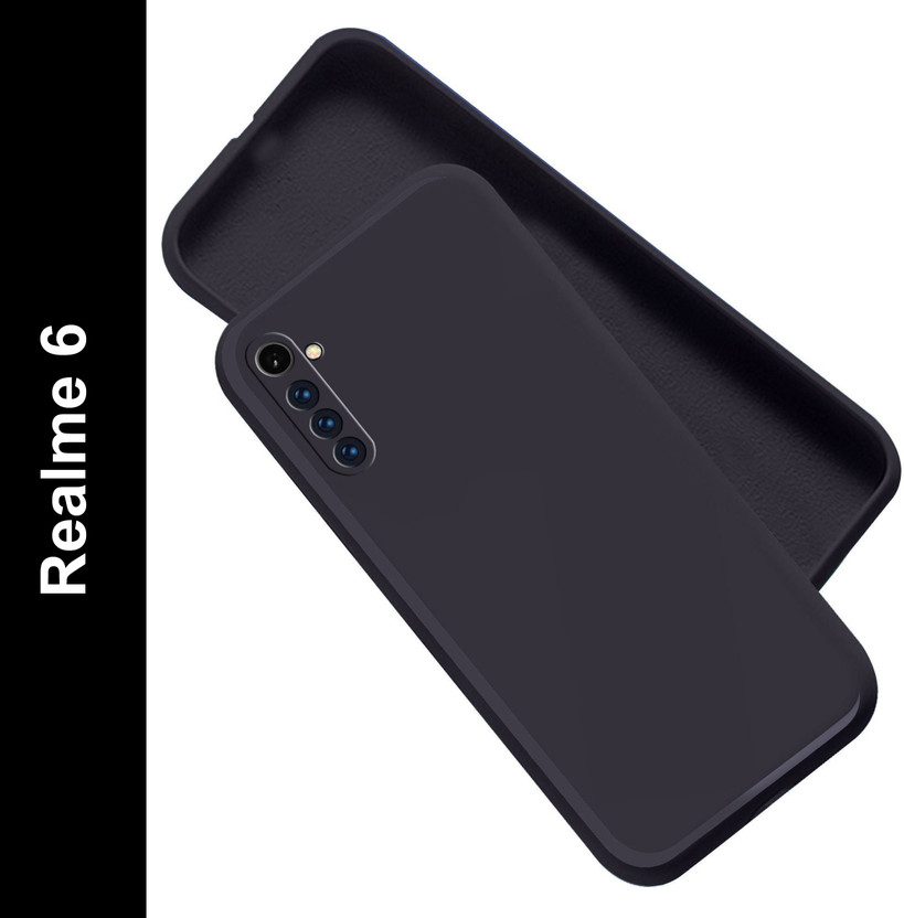 Artistque Back Cover for Realme 6(Black, Flexible, Silicon, Pack of: 1)