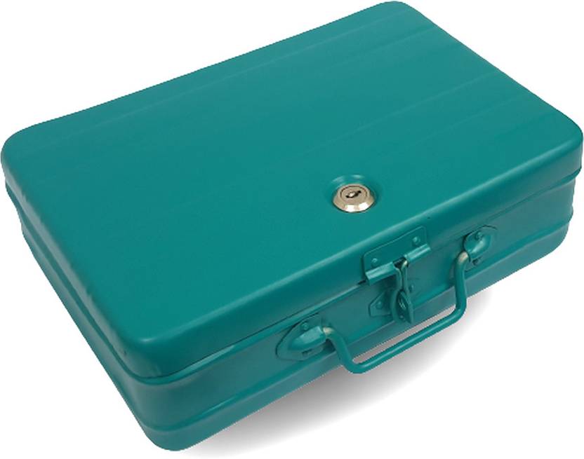 JAYCO Aluminium 12" Large Green Color Cash Box Price in India Buy