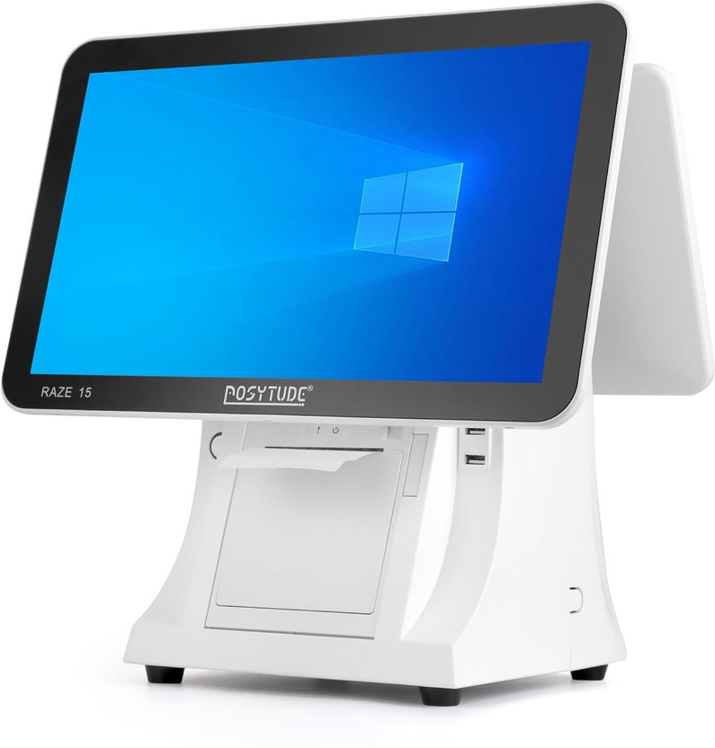 POSYTUDE RAZE 15 WHITE TOUCH SCREEN BILLING MACHINE, TOUCH POS, TOUCH BILLING MACHINE Table Top Cash Register(LCD Touch Screen)