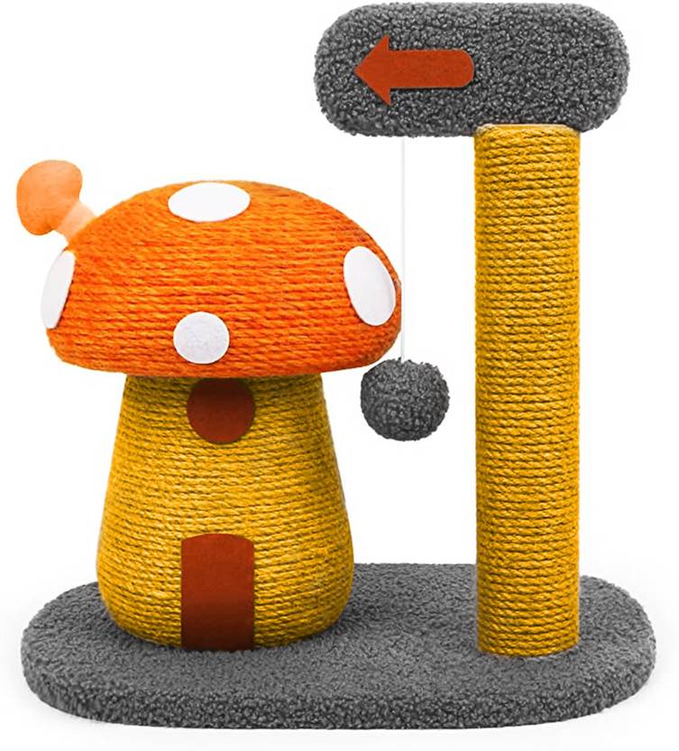 Goofy Tails Mushroom Cat Tree Post 2in1 Scratch Post and Activity