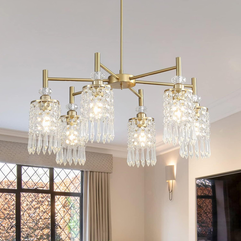 Flipkart Flipkart SmartBuy Modern crystal golden chandelier for home, big jhoomer for hall without bulb Chandelier Ceiling Lamp(Gold) - Flipkart Deal