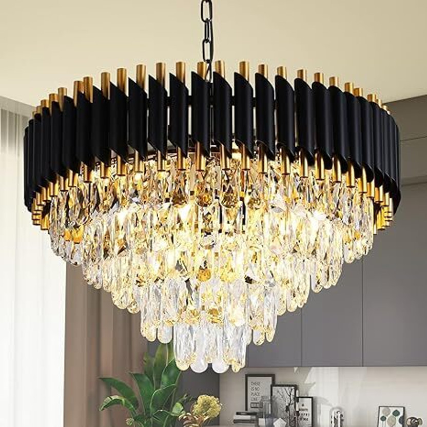 Mazaya Lights 600mm Hanging Light Indoor Hanging Chandelier Ceiling Lamp(Gold)
