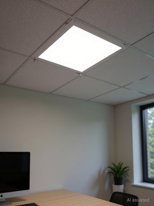 D'Mak D�Mak 12 Watt Ultra Slim White Led Super Bright Panel Light Square Shape Ceiling POP Down Indoor Ceiling/POP/False Ceiling Panel Light | Celling Lights | (Pack of 06) Ceiling Light Ceiling Lamp(White)