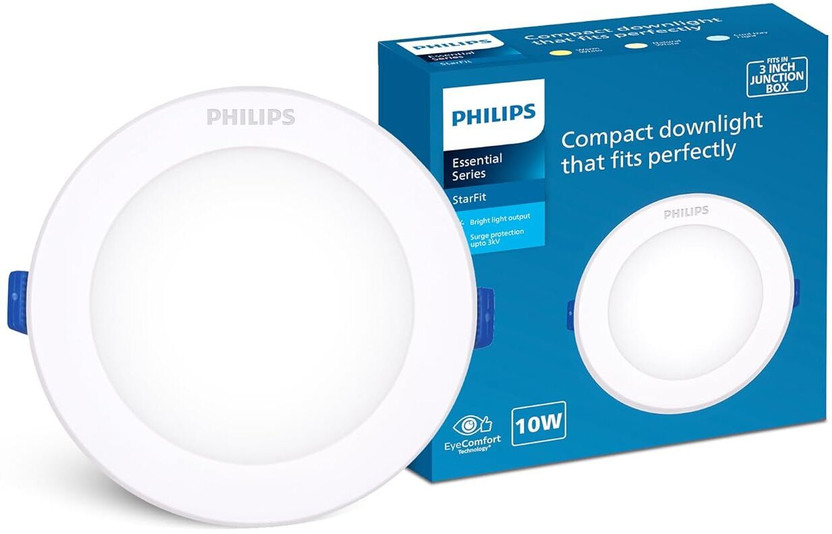 PHILIPS 10W Star Fit LED DL (CDL) Ceiling Light Ceiling Lamp(White)