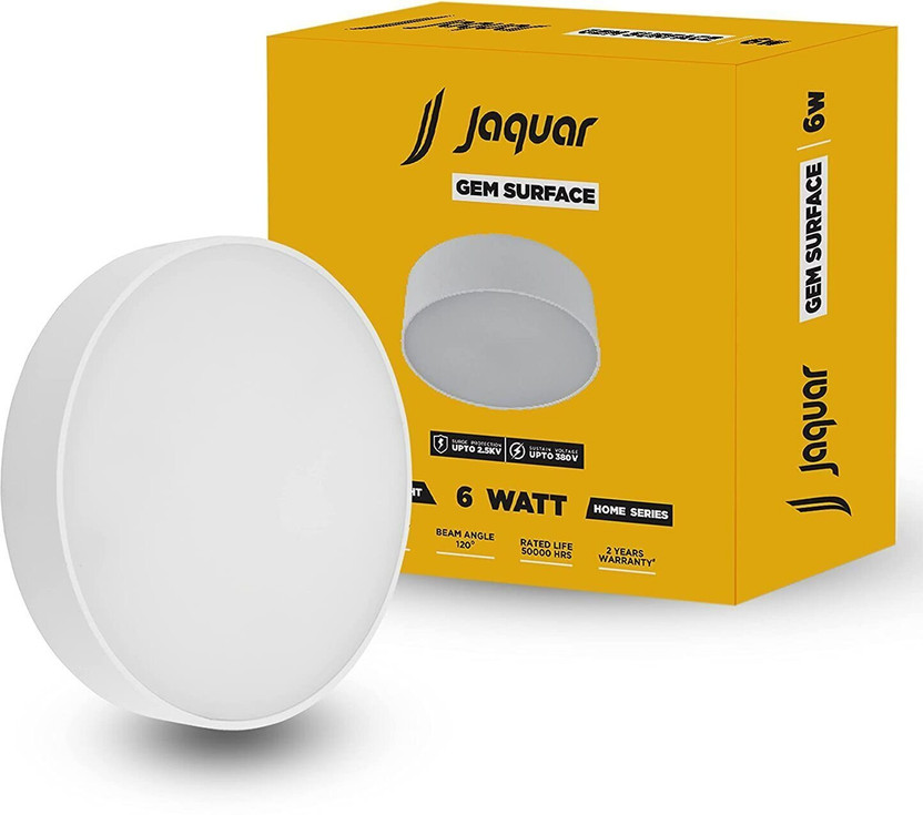 Jaquar Jaquar 6W LED Gem Trim Less Round Surface Mount Down Light Natural Light (Pack of 1) Ceiling Light Ceiling Lamp(White) - Flipkart Deal