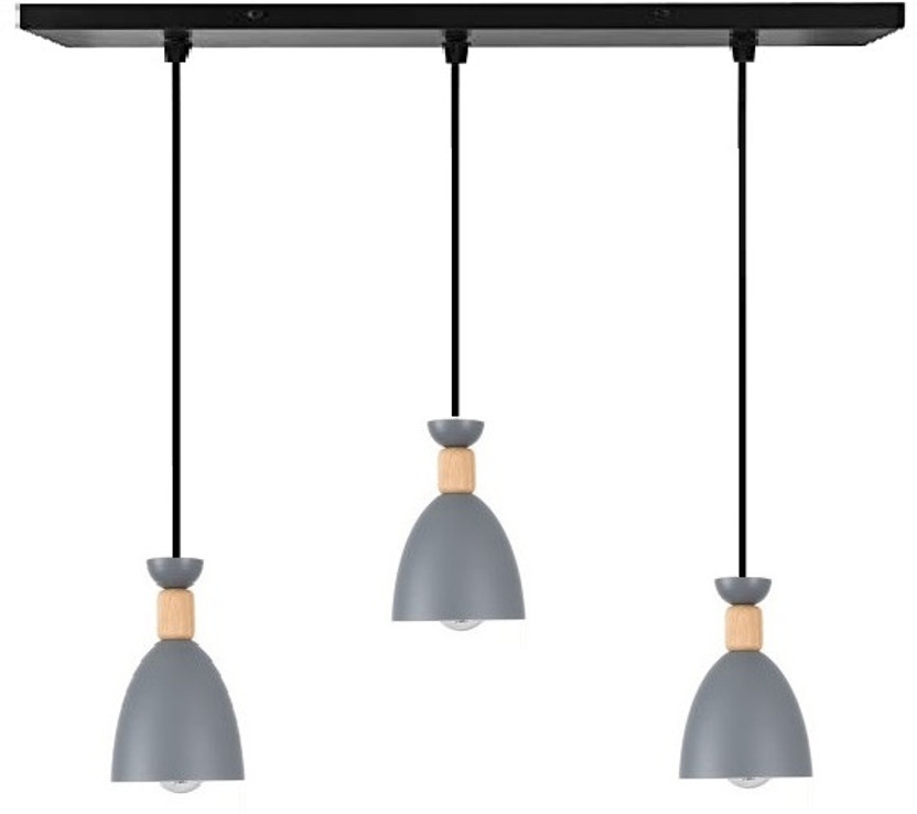 KINIS KIN-720 LINEAR THAALI (GREY) Modern Cluster Pendant Lights Nordic Cluster Light Chandelier Ceiling Lamp(Grey)