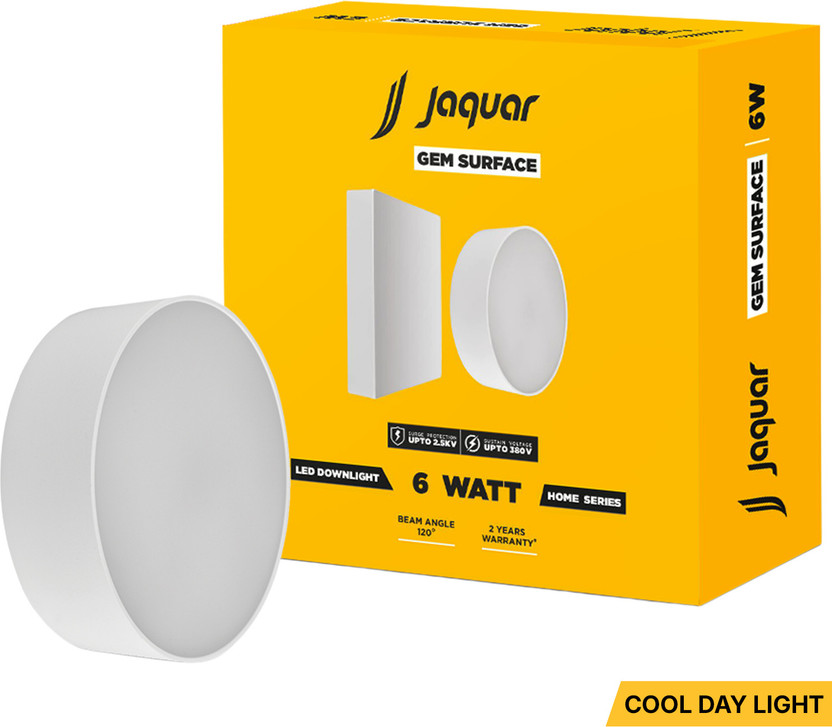 Jaquar Jaquar 6W LED Gem Trim Less Round Surface Mount Down Light Cool Day Light (Pack of 1) Ceiling Light Ceiling Lamp(White) - Flipkart Deal