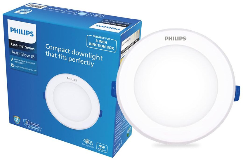 Philips PHILIPS 9W AstraGlow 3-inch JB DL (CDL) Ceiling Light Ceiling Lamp Ceiling Light Ceiling Lamp(White) - Flipkart Deal