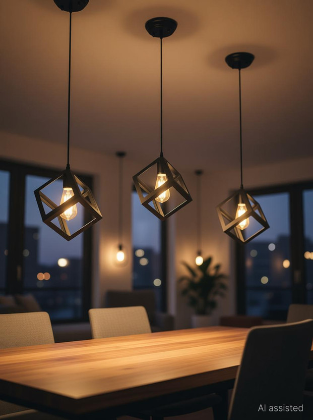 Areezo Areezo Black Cube Shape Modern Design Hanging Pendant Ceiling Lamp Light for Home,Dining Room,Bedroom,Living Room,Office Decor (Bulb Not Included) Pendant Lamp Ceiling Lamp(Black) - Flipkart Deal