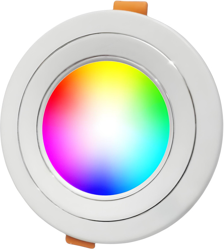 MVL 9W 7-in-1 Round LED Conceal Panel Down Light Colour Changing Light (Red/Blue/Pink/Green/Yellow/Sky-blue/White, Pack of 1) Ceiling Light Ceiling Lamp(Multicolor)