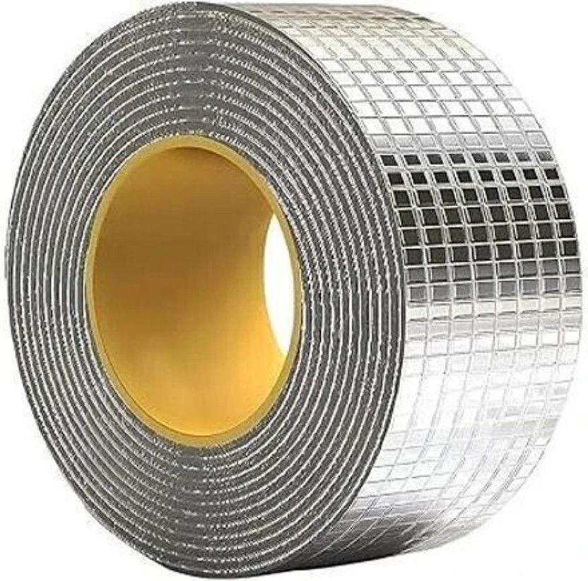 NBUKT Aluminium tape Manual Sealer Butyl Strong Tape for PipeRoof & Tank Leakage (Manual)(Set of 1, Silver)
