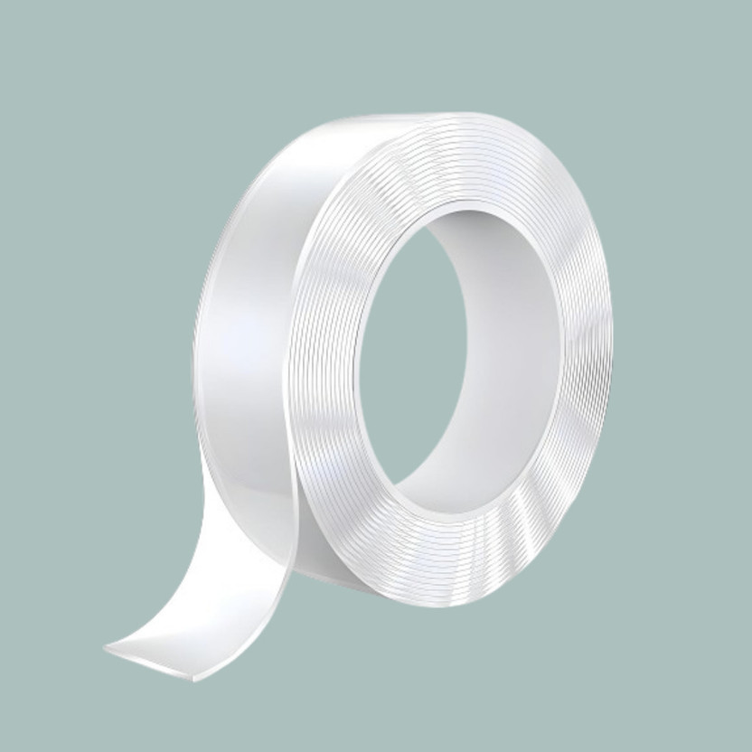 Neelmohi Double sided cellotape Dispenser Tape for Walls (Manual)(Set of 1, White)