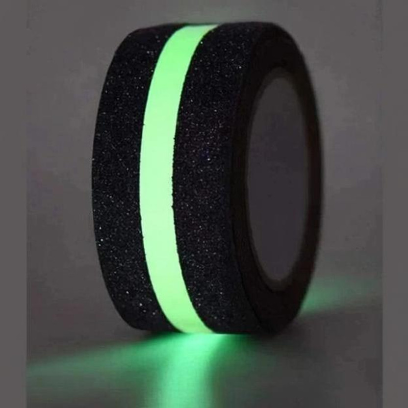 SKYZONE 5M x 5M Glow in Dark, Skid Handheld Dispenser Anti Slip Tape (Manual)(Set of 1, Black)