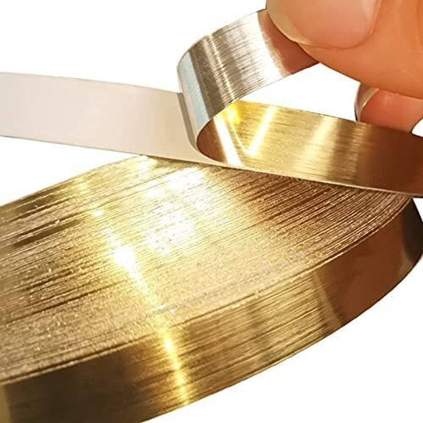 SPRADE 50M-Single Sided marble decorative Gold sticker and Tile gap sealing Gold tape Home Floor Waterproof Tiles, gap Tiles Stickers for Floor Dispenser Floor Decorative Tape (Manual)(Gold)