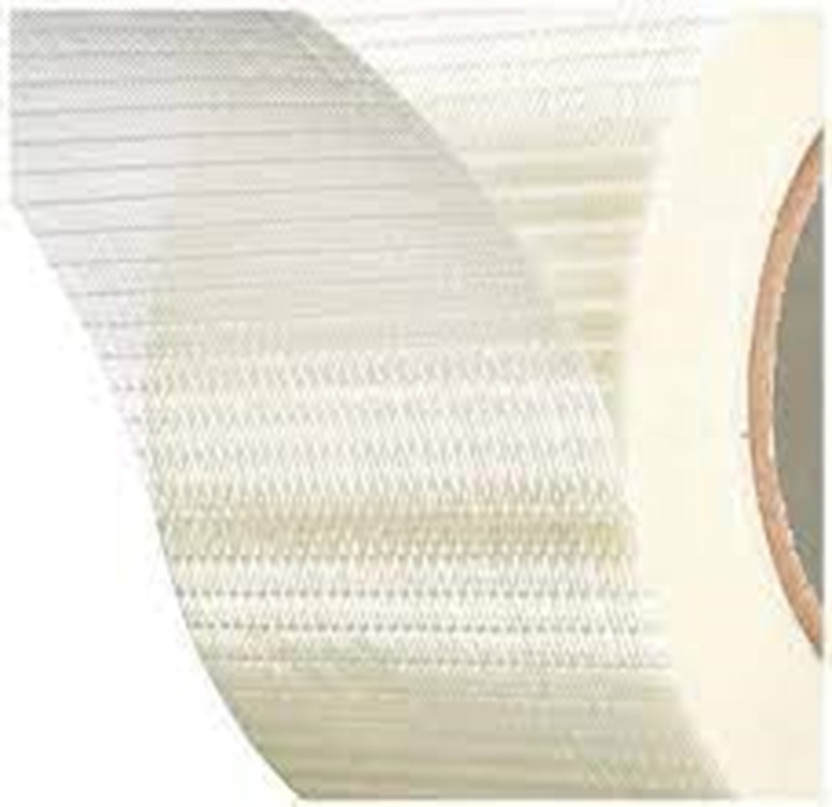 Truebond AR Cross Filament Strapping Tape (Size - 3Inch x 45 Meter) Heavy Duty Transparent Reinforced Fiberglass Cross Filament Strapping Tape (Manual)(Set of 1, Transparent – professional, clean packaging)