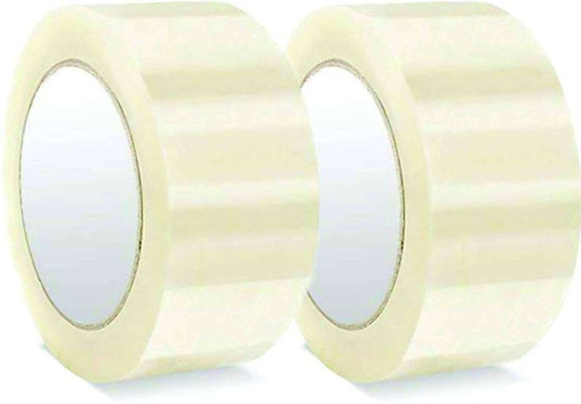 PK Packaging Hub Single sided Handheld Cello Tape (Manual)(Set of 2, White)