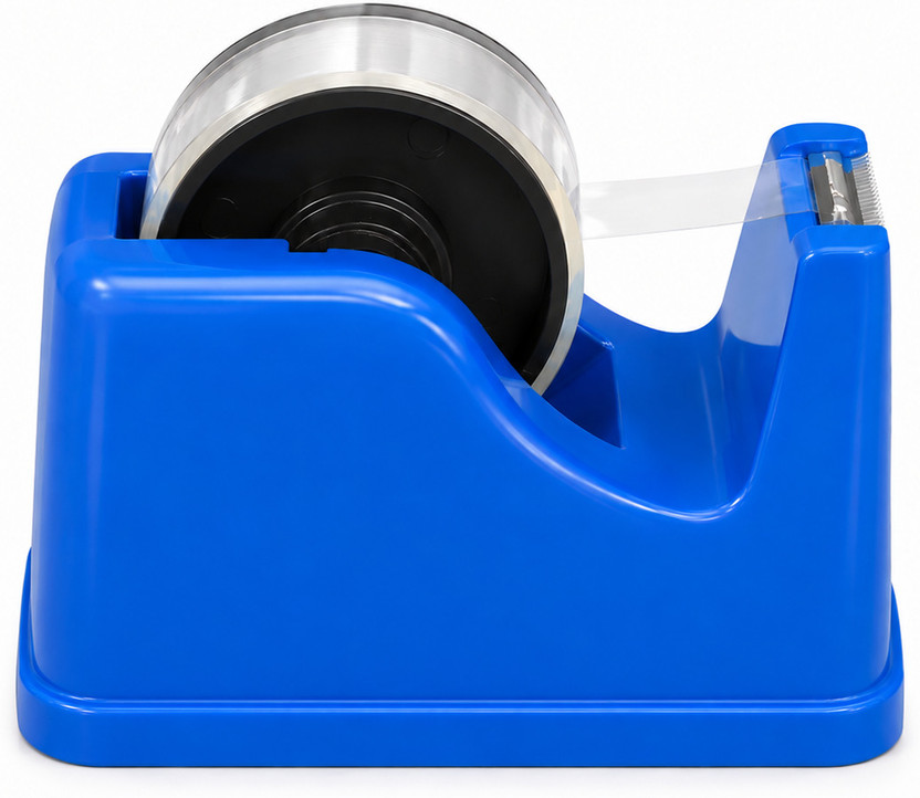 PANKU Single side Desktop Tape Dispenser (Manual)(Set of 1, Blue, Yellow)