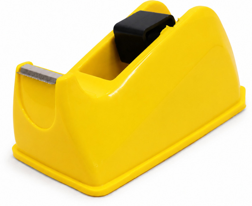 CT CT TRADERS Desk Tape Dispenser with 1 Roll Adhesive Tape & Core Heavy Duty Non-Slip Base | Office, School & Home Use Tape Dispenser (Manual)(Set of 1, Yellow) - Flipkart Deal