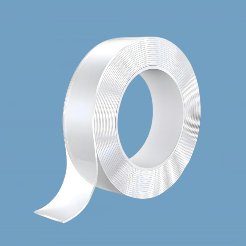 Neelmohi Double sided cellotape Dispenser Tape for Walls (Manual)(Set of 1, White)