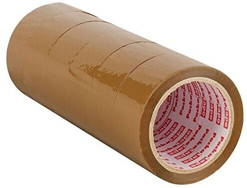 BEFLIX High Quality Strong Furniture Packing/Industrial Packaging Tape for Box Packing Hand Held Dispenser Packing tapes Brown Tape gift packing/home use/office (Manual)(Set of 6, Brown)