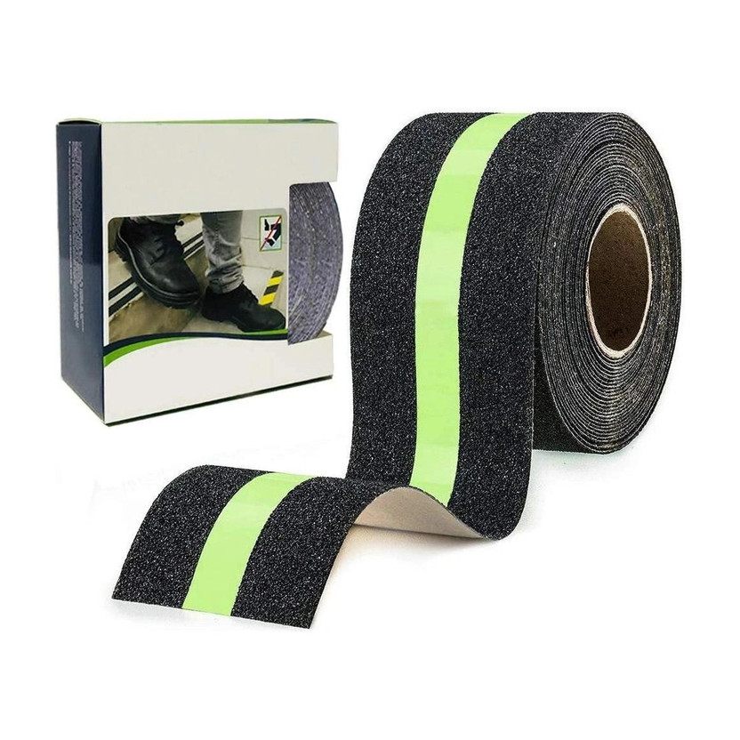 Mungat Mungat Anti Slip Grip Tape with Green Stripe Non Slip Adhesive Stair Treads,Tread Step Waterproof Stripe for Indoor/Outdoor (Manual)(Set of 1, Black) - Flipkart Deal