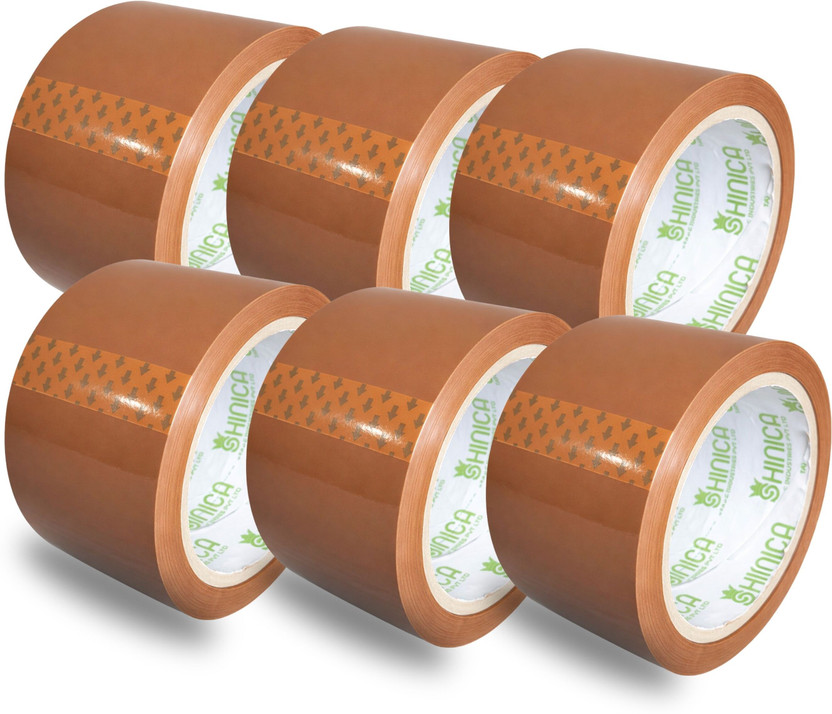 MeToUs MeToUs BOPP Brown Packing Tape Roll | 48mm x 60 Meters (2 Inch) | 40 Micron Heavy-Duty Durable Tan Tape for Packaging, DIY | Pack of 6 (Manual)(Brown) - Flipkart Deal