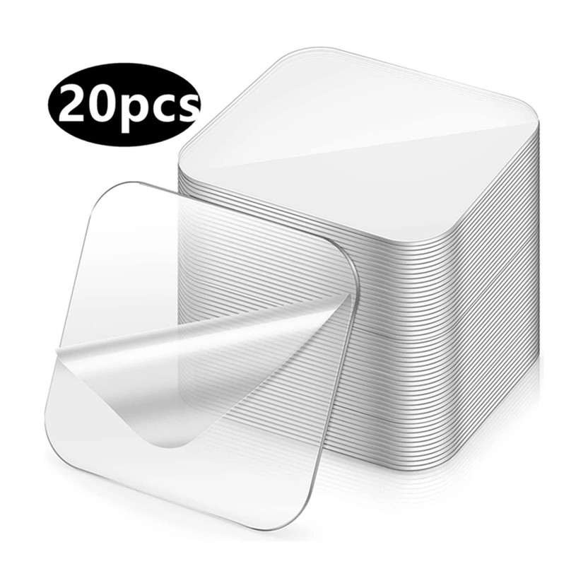 TAPAHPRIYAY Double Sided Desktop Dispenser Double Sided Sticker (Manual)(Set of 20, Transparent)
