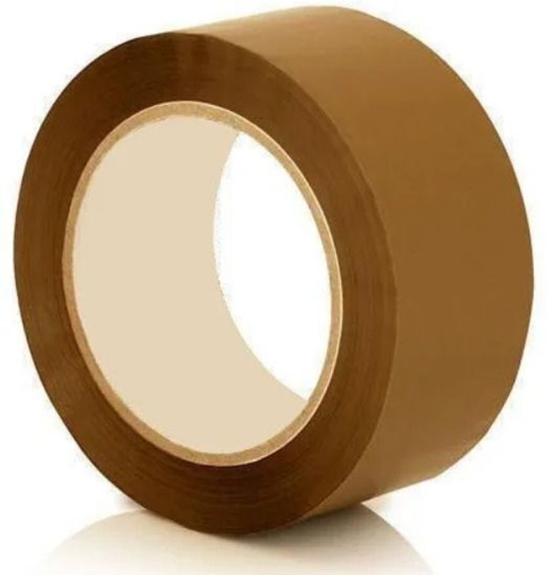 Ondesk Essentials BOPP Brown Tape | 65meter Length X 48mm Width (42Micron) Handheld BOPP Brown Tape (Manual)(Set of 1, Brown)