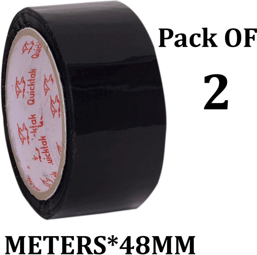 Quicktak Black Color Tape Handheld Packging Tapes (Manual)(Set of 1, Black)