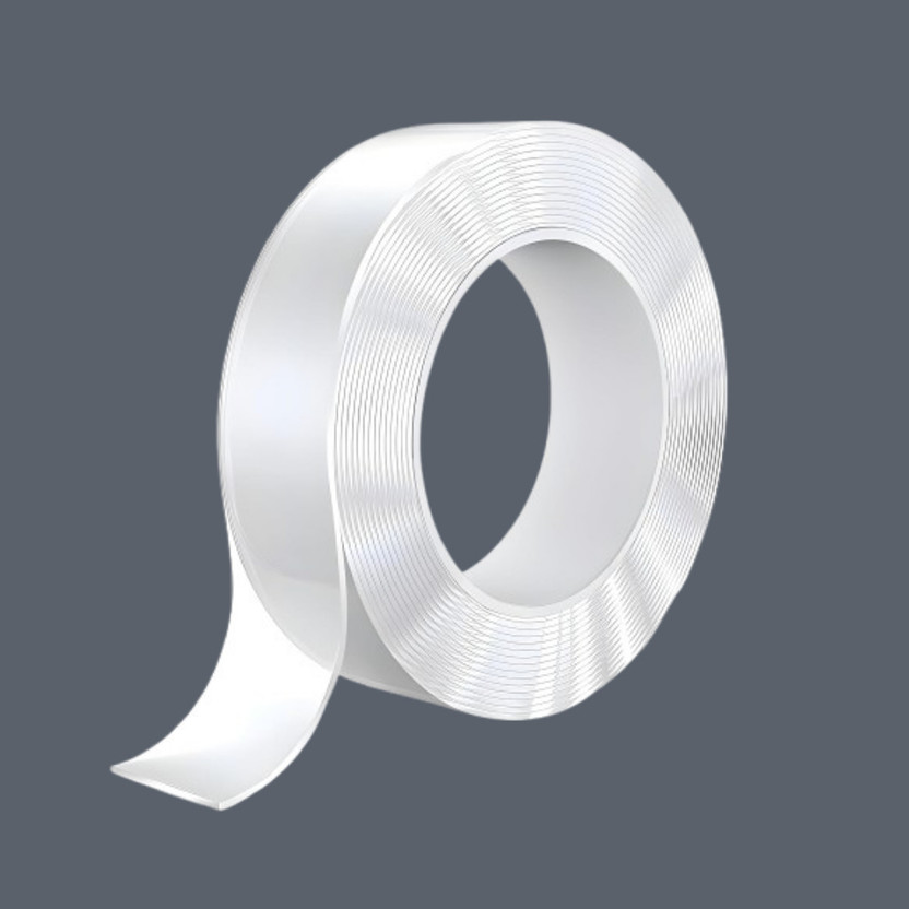 Neelmohi Double sided cellotape Dispenser Tape for Walls (Manual)(Set of 1, White)