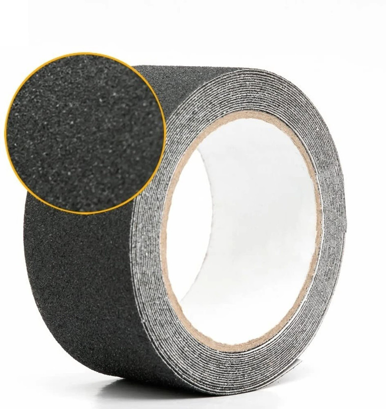 LIXAVANTA Adhesive Anti-Slip Grip Tape / Anti-Skid Tape Manual Heavy-Duty Non-Skid Grip Tape for Stairs, Waterproof, Indoor/Outdoor. (Manual)(Set of 1, Black)