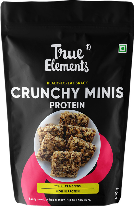 True Elements Protein Crunchy Minis Protein Bars | Energy bars, Healthy Pre-Workout Snack Pouch(250 g)