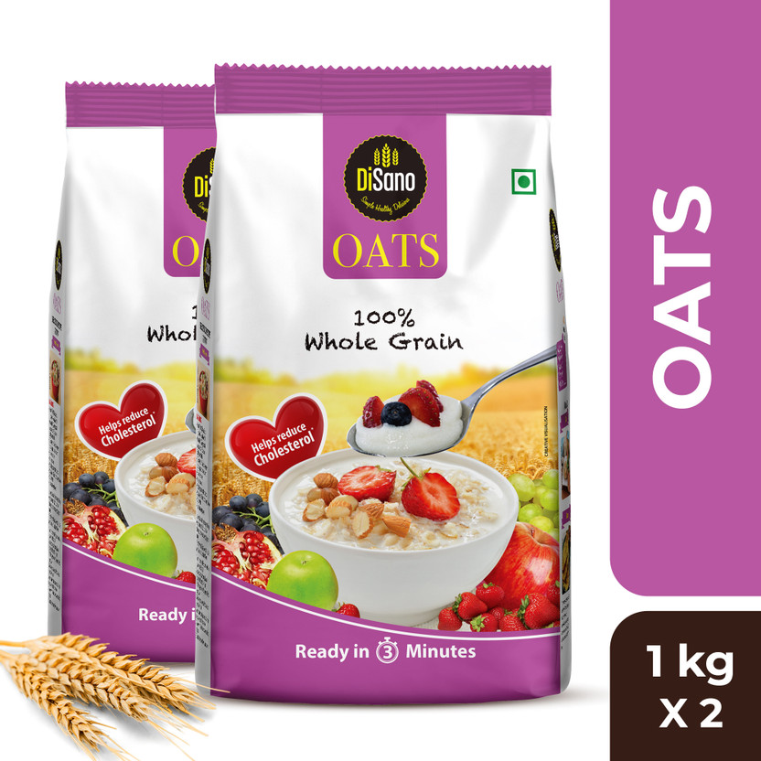 DiSano Oats, High in Protein & Fibre Pouch(2 x 1 kg)