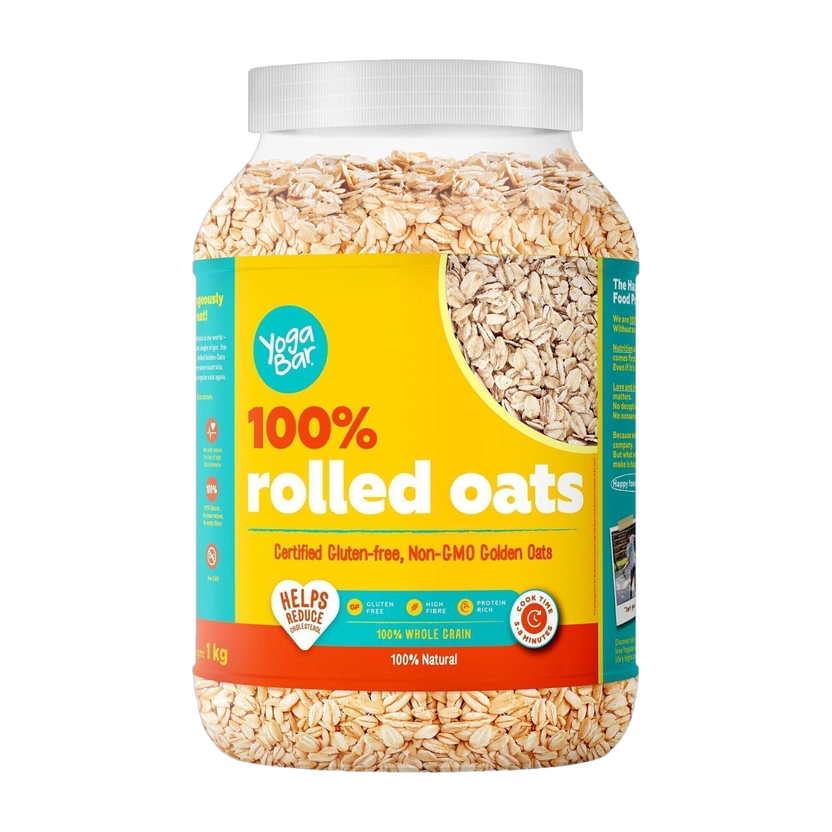 Yogabar by Yogabar Rolled Oats 1KG Jar with 100% Whole Grain | Gluten Free | Rich Protein & Fibre Jar(1 kg)