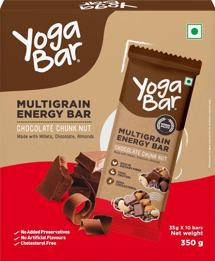 Yogabar Multigrain energy bar choco chunk nut Box(350 g)