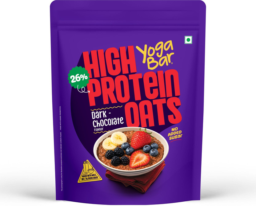 Yogabar High Protein Oats Choco Almond|20g Protein with Probiotics&Omega-3 Pouch(1 kg)