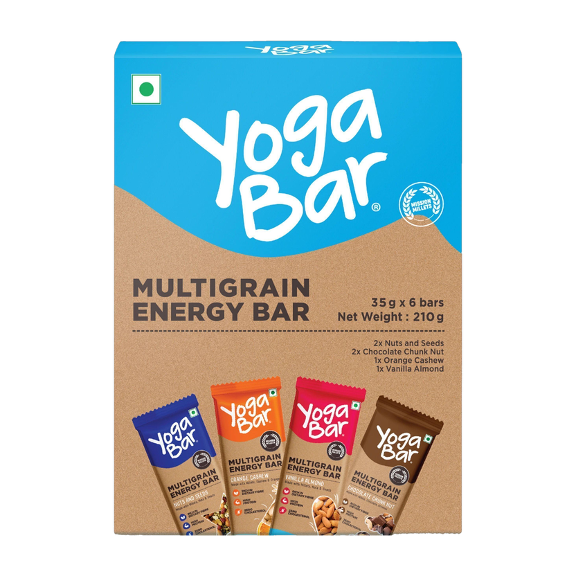Yogabar Multigrain energy bar variety Box(210 g)
