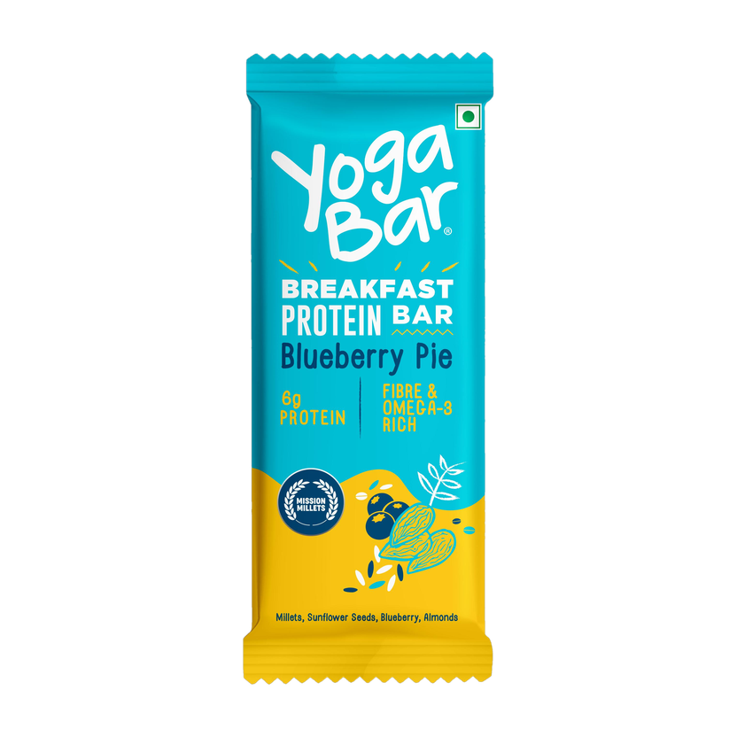 Yogabar Breakfast protein bar blueberry pie Pouch(45 g)