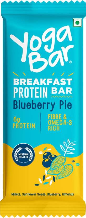 Yogabar Breakfast protein bar blueberry pie Pouch(45 g)