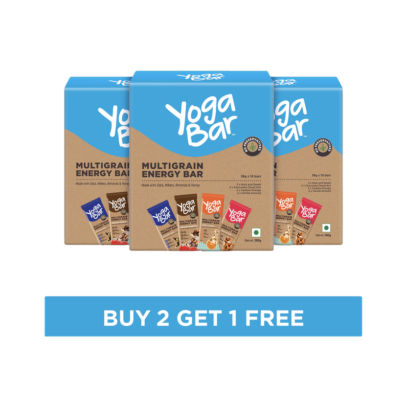 Yogabar by Yogabar Multigrain Energy Bars Variety Flavors Box(30 x 0.04 kg)