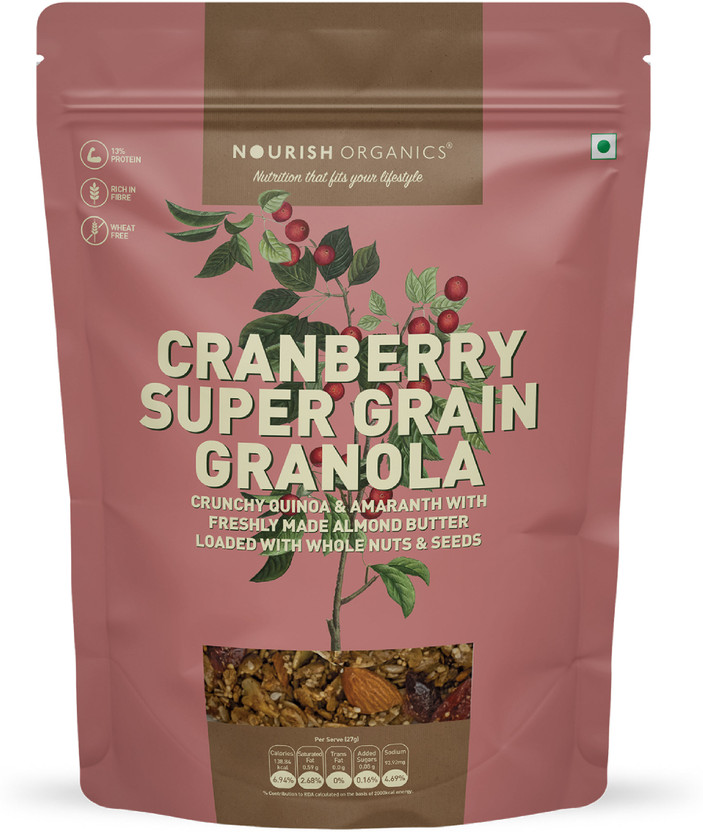Nourish Organics High Fibre Cranberry Super Grain Box(270 g)