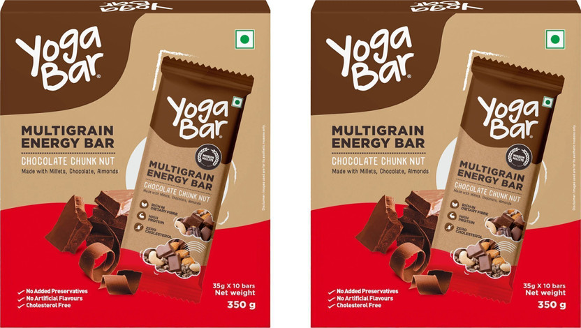 Yogabar Multigrain energy bar choco chunk nut Box(2 x 350 g)