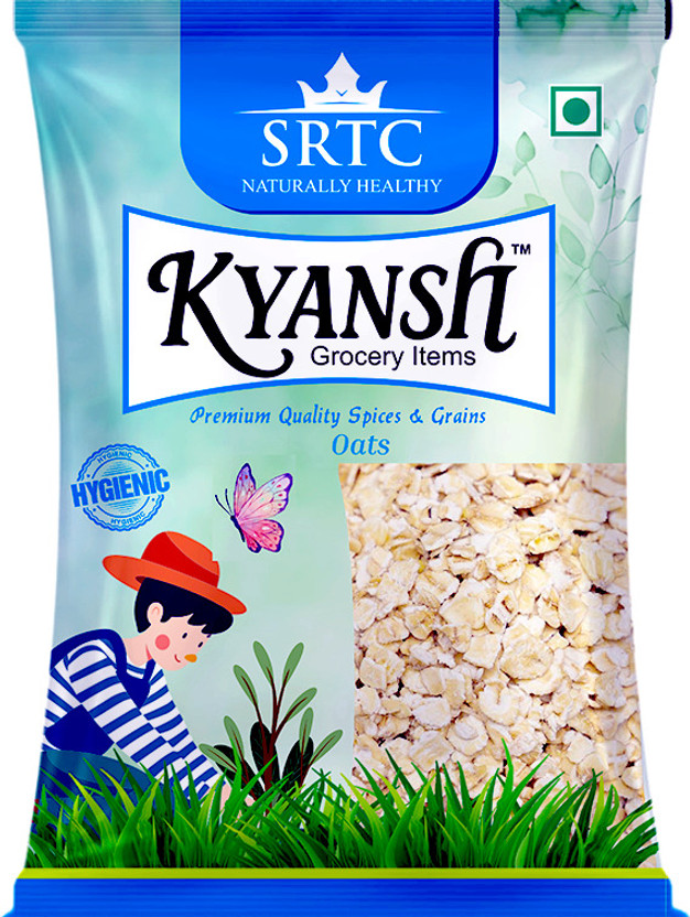 Kyansh 1 kg premium quality Oats, natural Oats 1000g Pouch(1 kg)