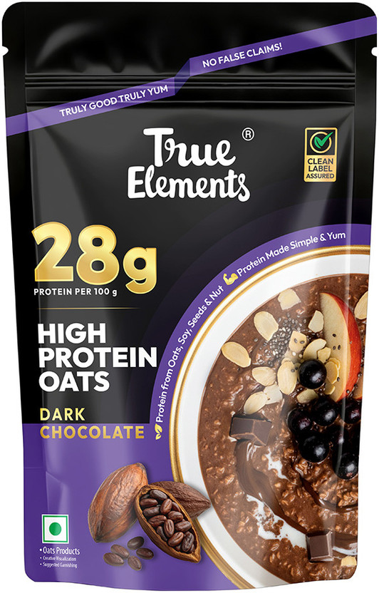 True Elements 28g High Protein Oats 1kg Pouch(1000 g)