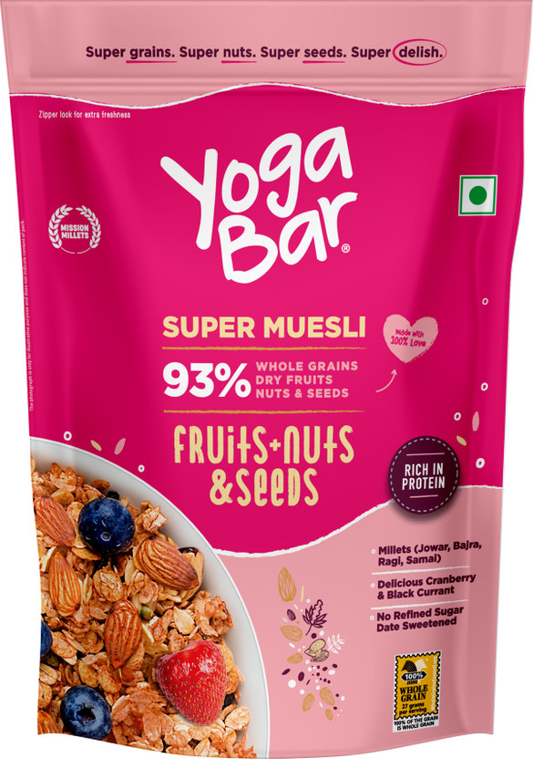 Yogabar Fruits Nuts & Seeds Muesli Pouch(400 g)